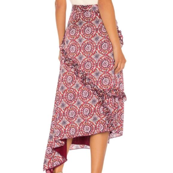 MAJORELLE Tallulah Midi Skirt in Mosaic Multi Color NWT Size Small - Picture 4 of 4